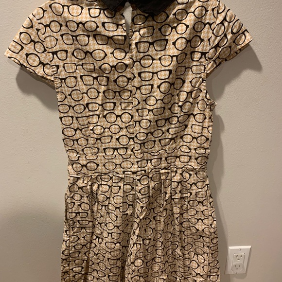 *Last Chance*Glasses Print Fit and Flare Dress - Picture 4 of 4